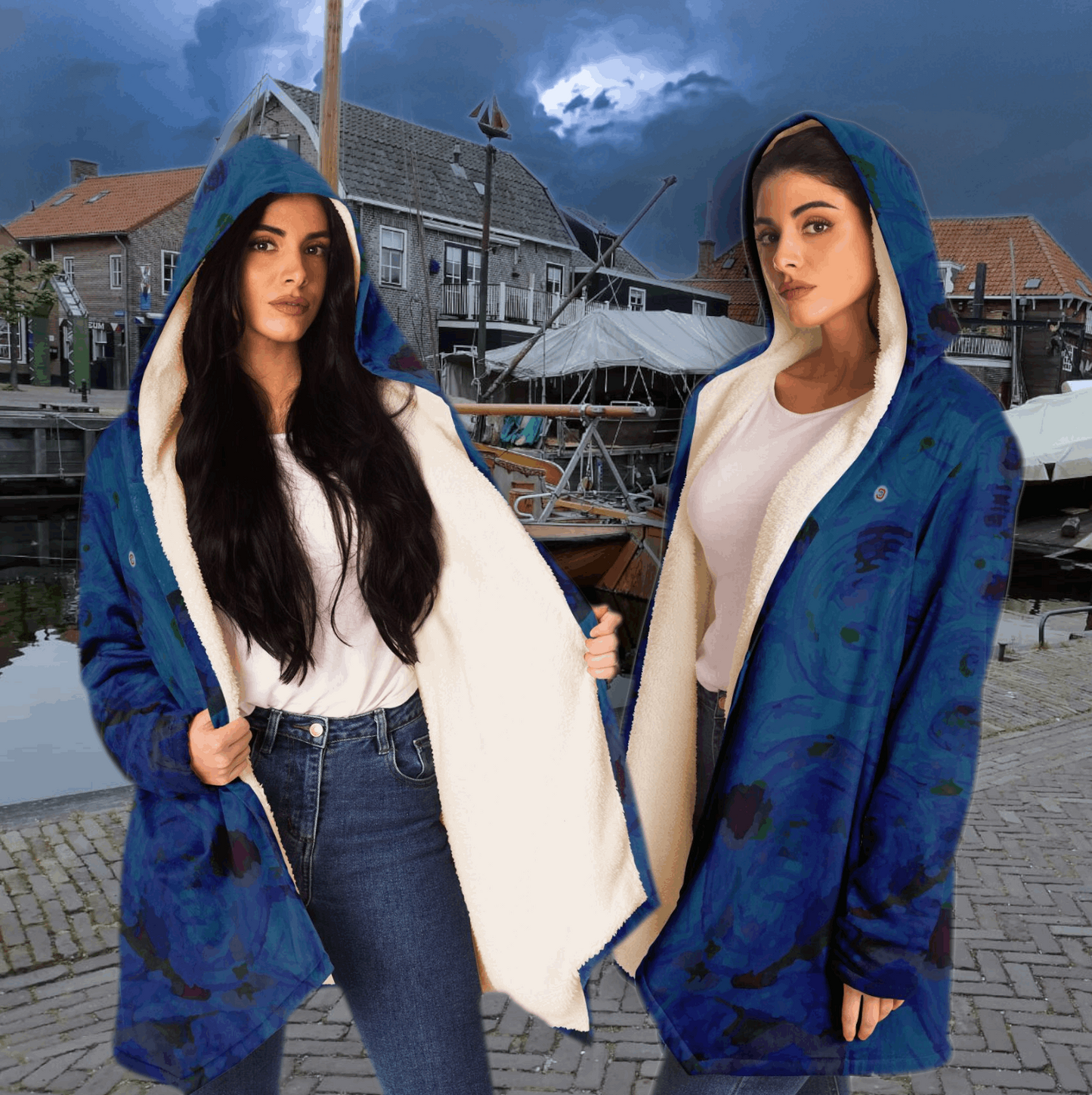  Just Being You, Your Way!-Activewear for Divas | Your best memories as the design for your cloak. Any design and base color!-Microfleece Cloak - AOP MIX FREE STYLE P1P2P3