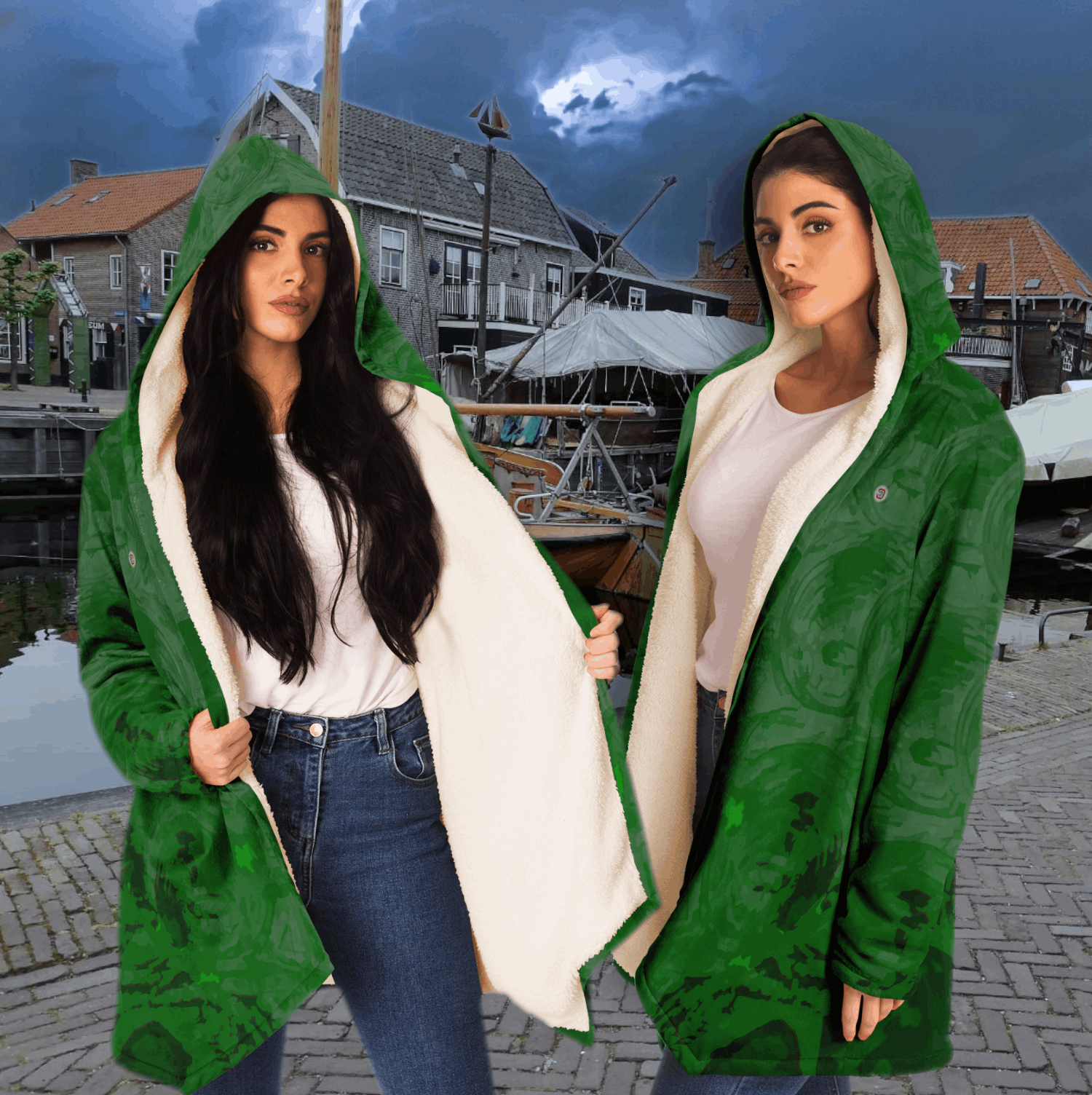  Just Being You, Your Way!-Activewear for Divas | Your best memories as the design for your cloak. Any design and base color!-Microfleece Cloak - AOP MIX FREE STYLE P1P2P3