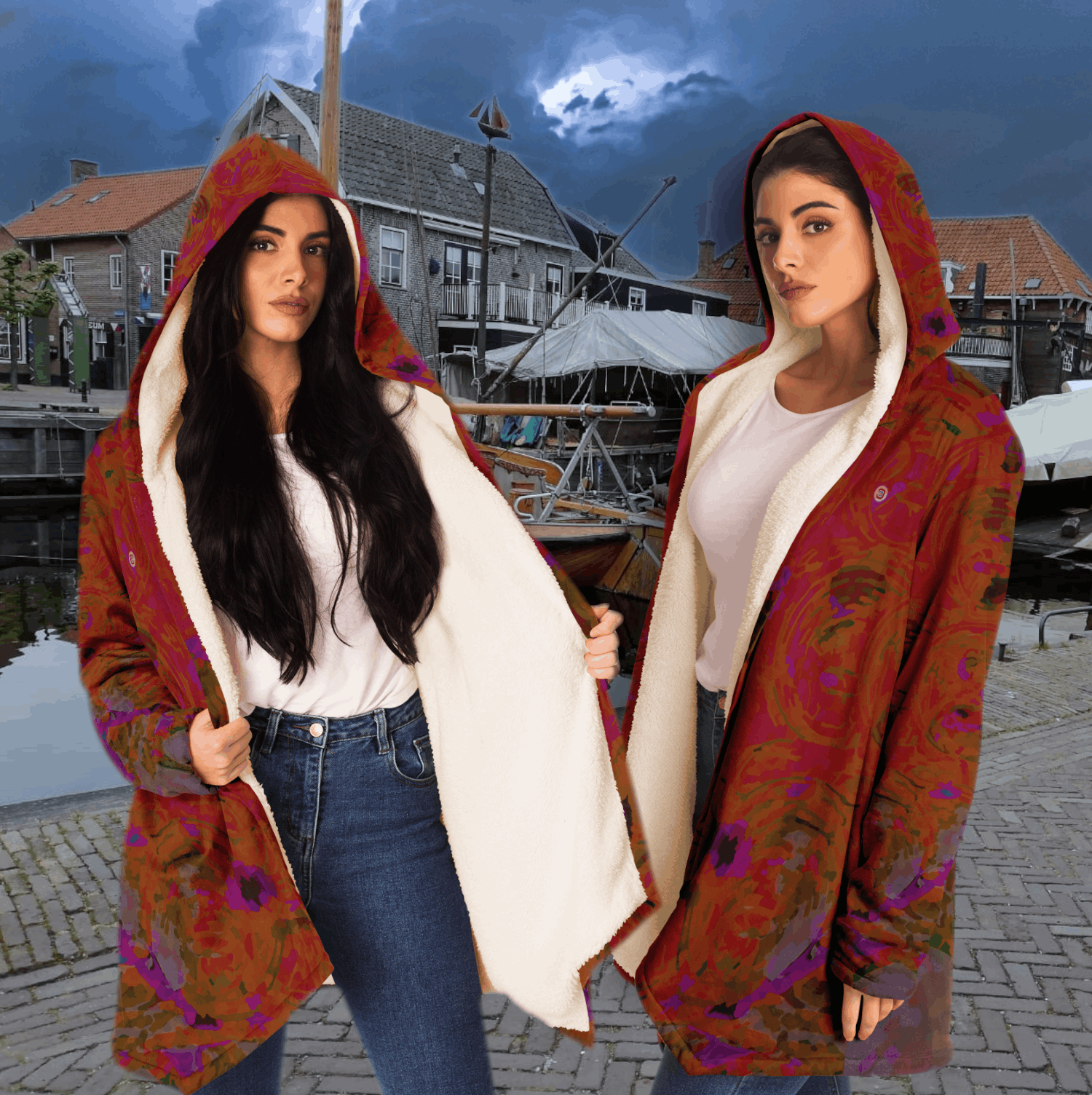  Just Being You, Your Way!-Activewear for Divas | Your best memories as the design for your cloak. Any design and base color!-Microfleece Cloak - AOP MIX FREE STYLE P1P2P3