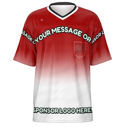  Just Being You, Your Way!-Activewear for Dudes | Add your text for free to this customizable all-over-printed football shirt.-Football Jersey - AOP - LG P1