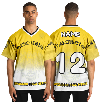  Just Being You, Your Way!-Activewear for Dudes | Add your text for free to this customizable all-over-printed football shirt.-Football Jersey - AOP - LG P1