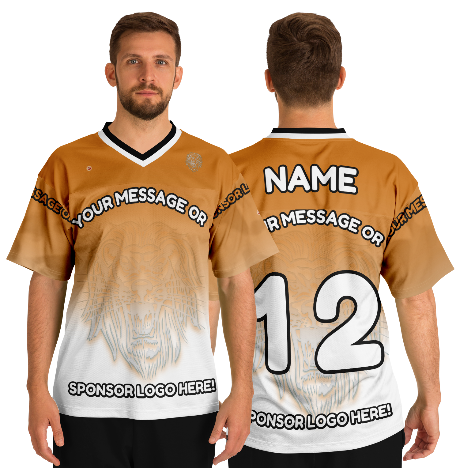  Just Being You, Your Way!-Activewear for Dudes | Add your text for free to this customizable all-over-printed football shirt.-Football Jersey - AOP - LG P1