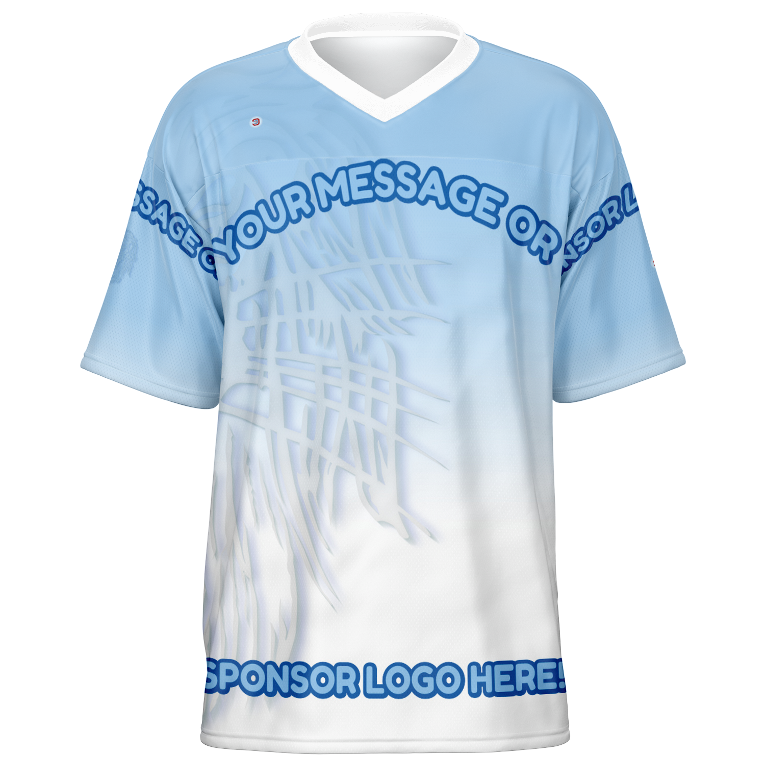  Just Being You, Your Way!-Activewear for Dudes | Add your text for free to this customizable all-over-printed football shirt.-Football Jersey - AOP - LG P1