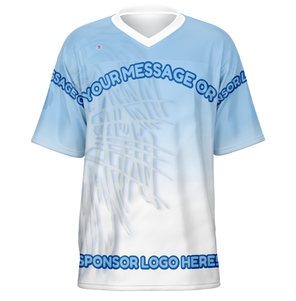  Just Being You, Your Way!-Activewear for Dudes | Add your text for free to this customizable all-over-printed football shirt.-Football Jersey - AOP - LG P1