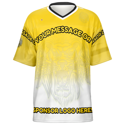  Just Being You, Your Way!-Activewear for Dudes | Add your text for free to this customizable all-over-printed football shirt.-Football Jersey - AOP - LG P1