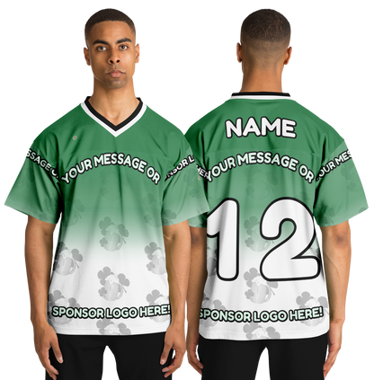  Just Being You, Your Way!-Activewear for Dudes | Add your text for free to this customizable all-over-printed football shirt.-Football Jersey - AOP - LG P1