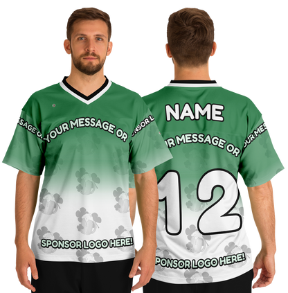  Just Being You, Your Way!-Activewear for Dudes | Add your text for free to this customizable all-over-printed football shirt.-Football Jersey - AOP - LG P1