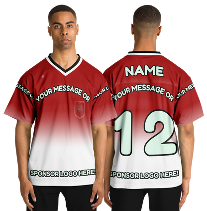  Just Being You, Your Way!-Activewear for Dudes | Add your text for free to this customizable all-over-printed football shirt.-Football Jersey - AOP - LG P1