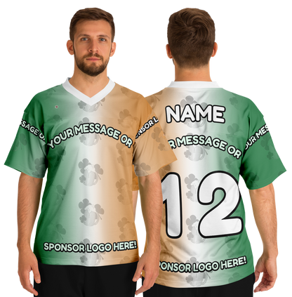  Just Being You, Your Way!-Activewear for Dudes | Add your text for free to this customizable all-over-printed football shirt.-Football Jersey - AOP - LG P1