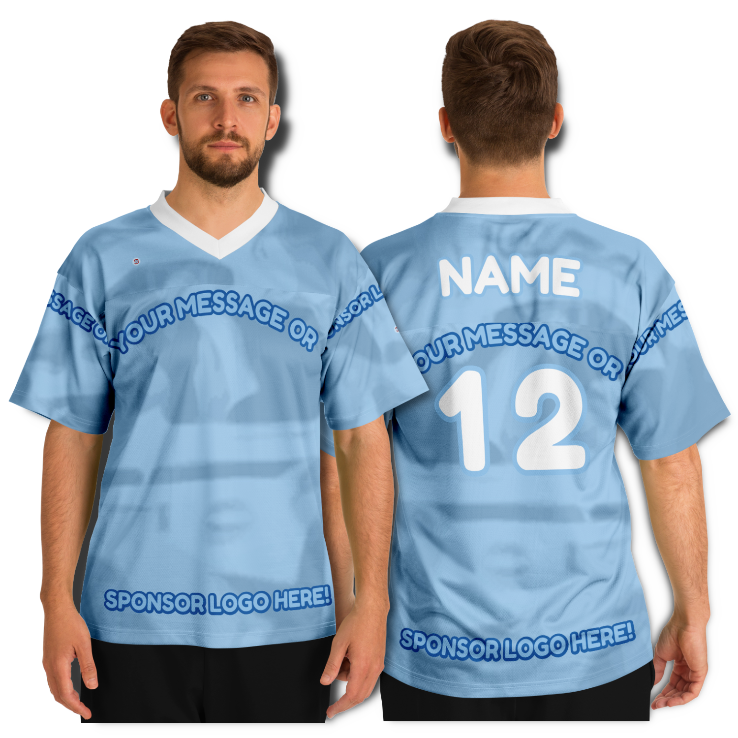  Just Being You, Your Way!-Activewear for Dudes | Get your best memories as the free style design for your next football shirt. Any design and base color!-Football Jersey - AOP - AC P0P1