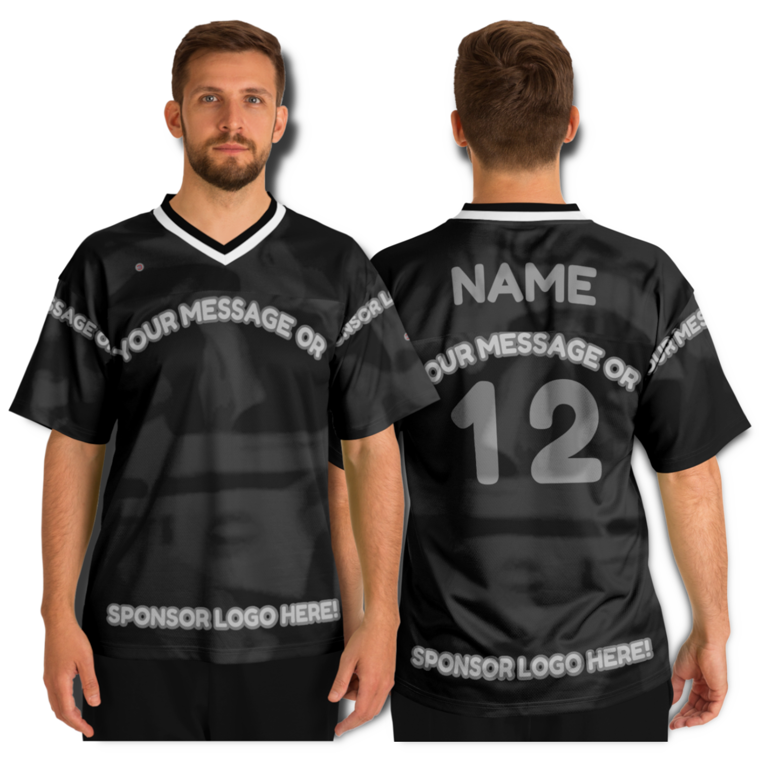  Just Being You, Your Way!-Activewear for Dudes | Get your best memories as the free style design for your next football shirt. Any design and base color!-Football Jersey - AOP - AC P0P1