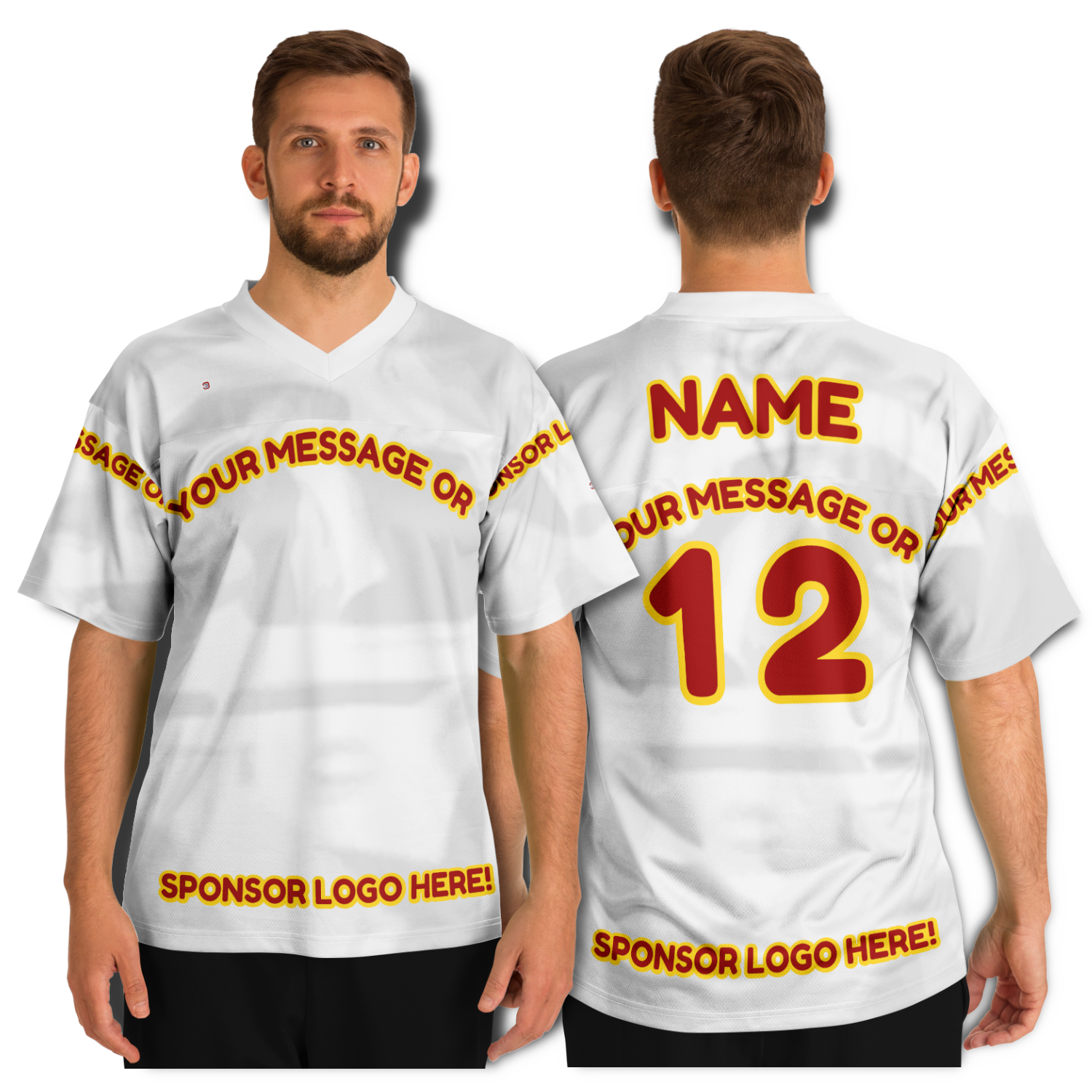  Just Being You, Your Way!-Activewear for Dudes | Get your best memories as the free style design for your next football shirt. Any design and base color!-Football Jersey - AOP - AC P0P1