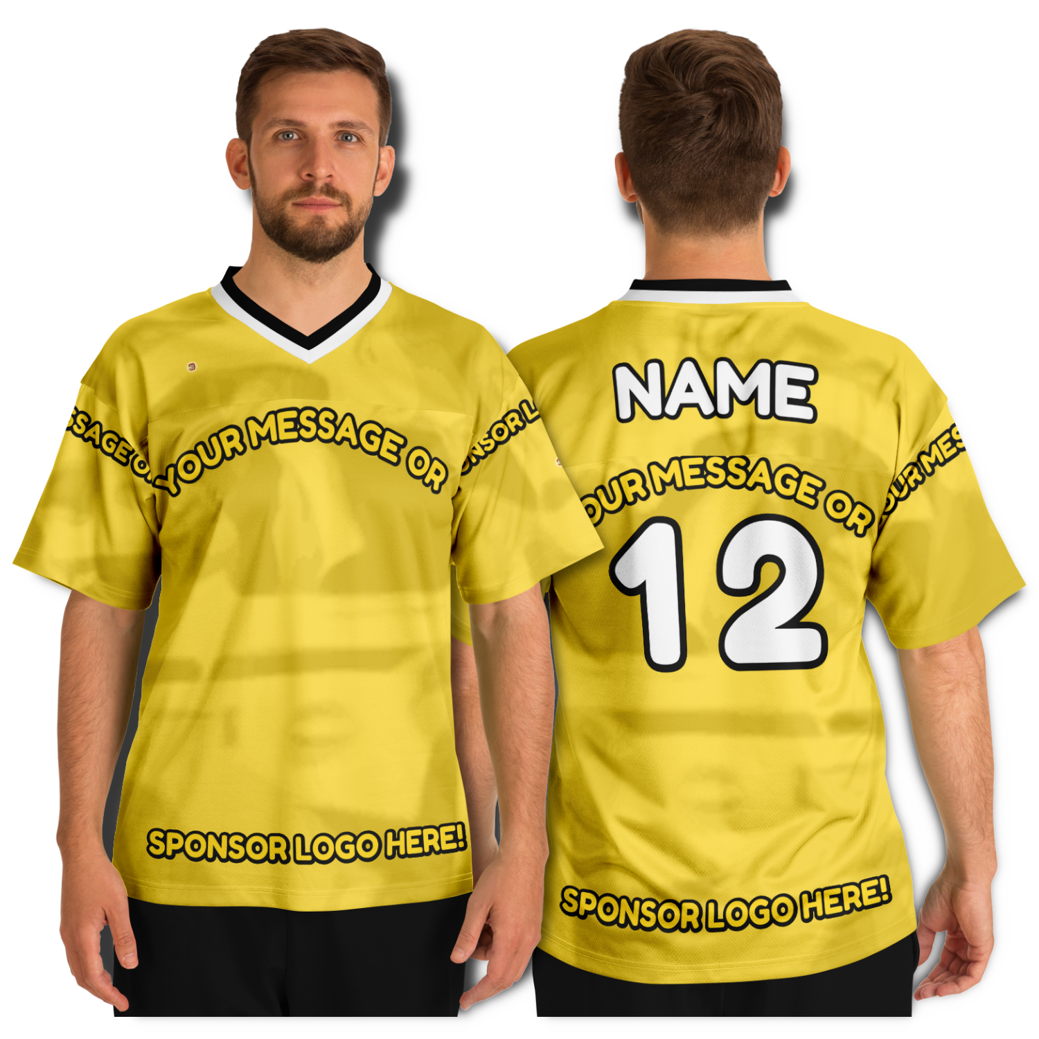  Just Being You, Your Way!-Activewear for Dudes | Get your best memories as the free style design for your next football shirt. Any design and base color!-Football Jersey - AOP - AC P0P1