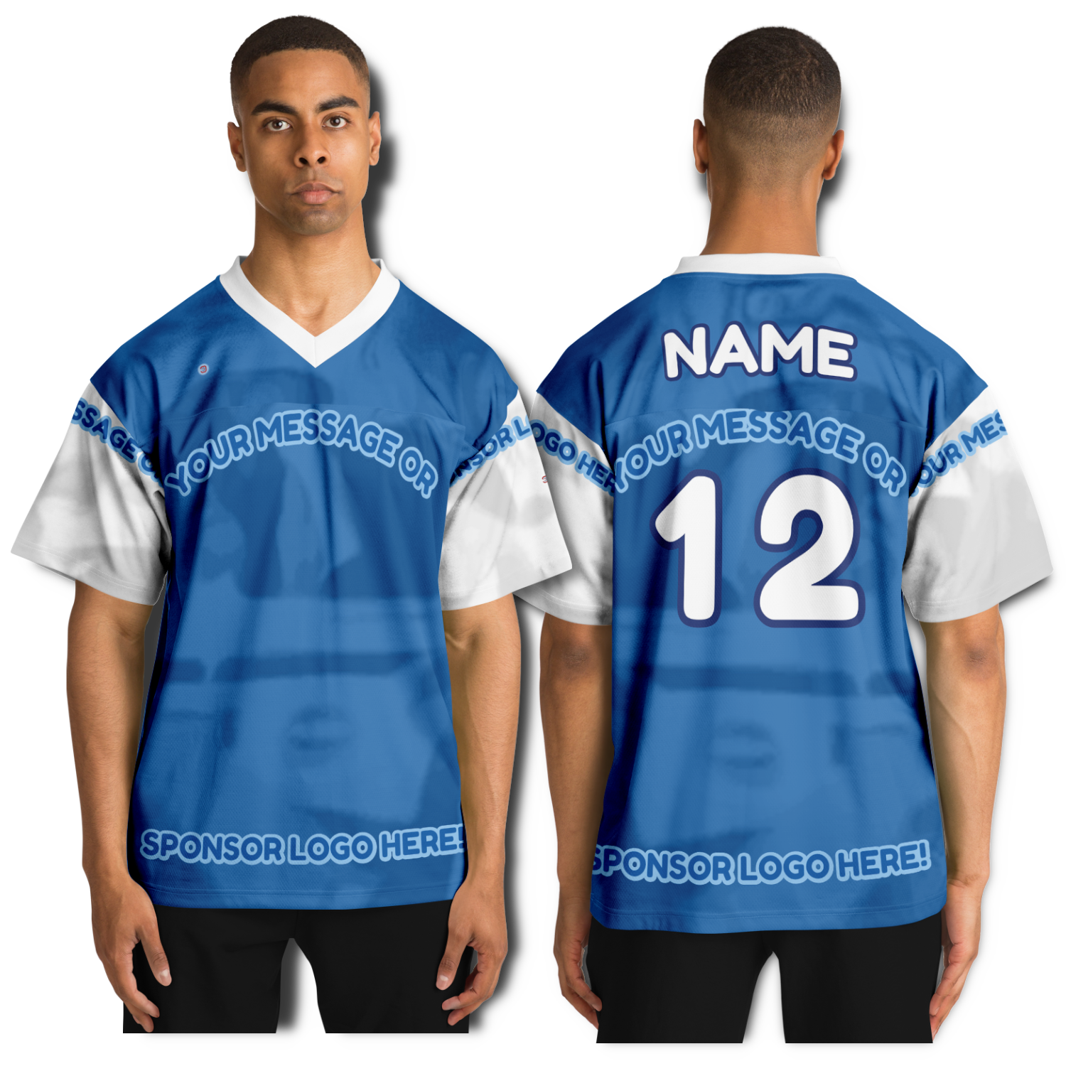  Just Being You, Your Way!-Activewear for Dudes | Get your best memories as the free style design for your next football shirt. Any design and base color!-Football Jersey - AOP - AC P0P1