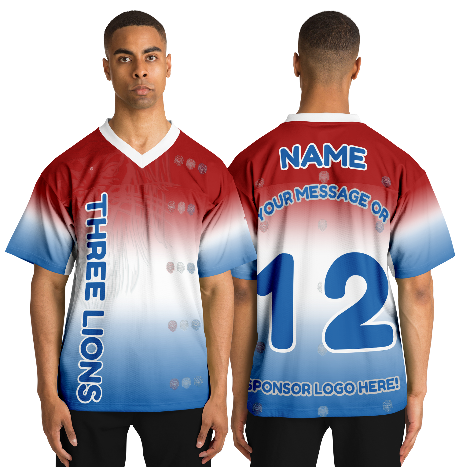  Just Being You, Your Way!-Activewear for Dudes | Get your best memories as the free style design for your next football shirt. Any design and base color!-Football Jersey - AOP - FREE STYLE LG P2P3