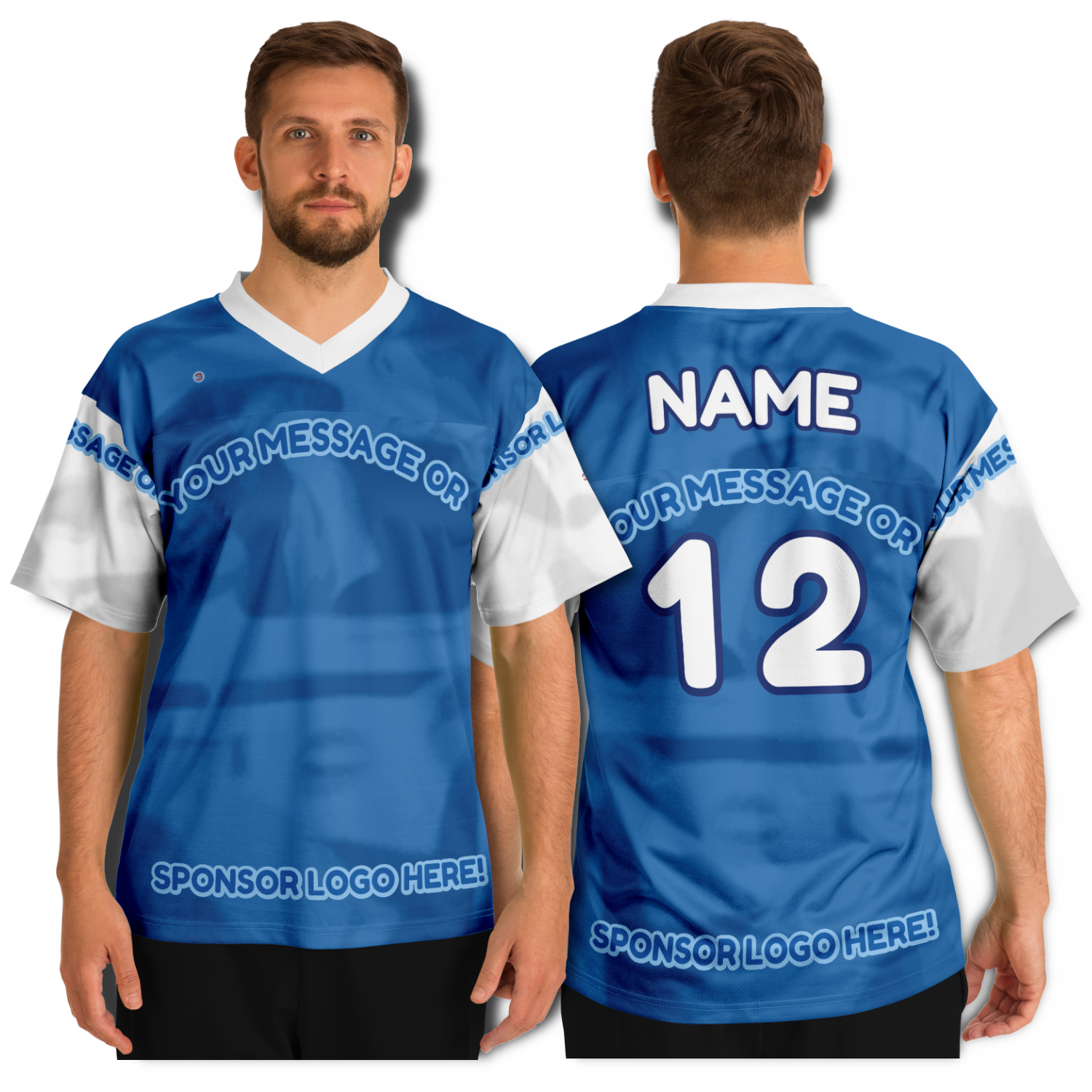  Just Being You, Your Way!-Activewear for Dudes | Get your best memories as the free style design for your next football shirt. Any design and base color!-Football Jersey - AOP - AC P0P1