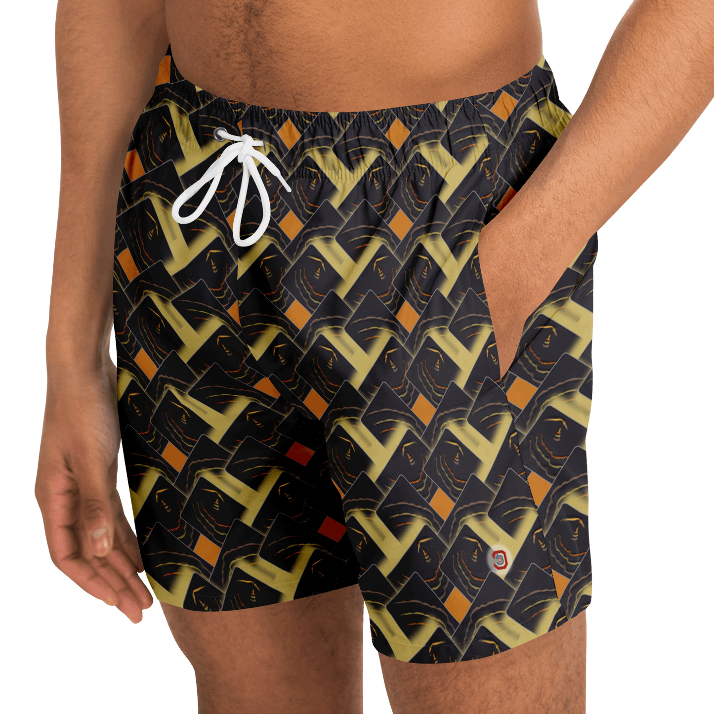  Just Being You, Your Way!-Activewear for Dudes | Look and feel like a Rivera playboy in these all-over-printed classic swimming trunks!-Swim Trunks - AOP - CC P0P1P2P3