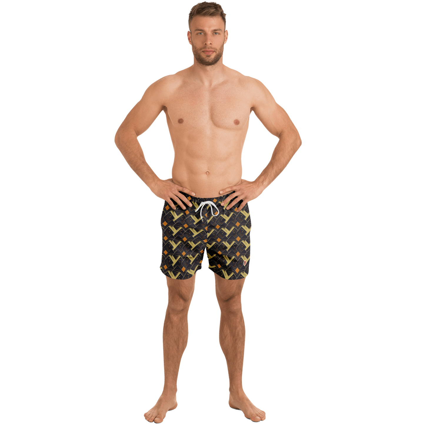  Just Being You, Your Way!-Activewear for Dudes | Look and feel like a Rivera playboy in these all-over-printed classic swimming trunks!-Swim Trunks - AOP - CC P0P1P2P3