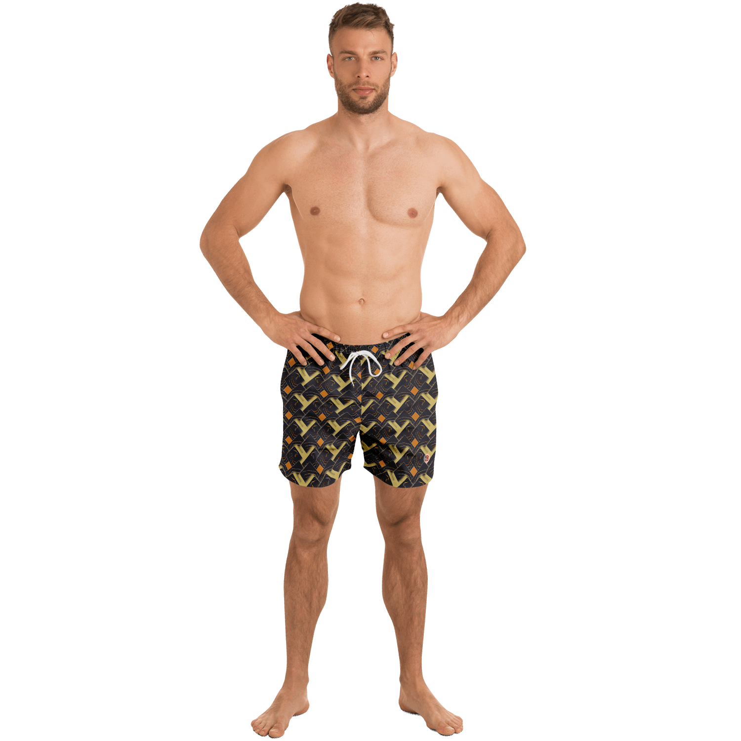  Just Being You, Your Way!-Activewear for Dudes | Look and feel like a Rivera playboy in these all-over-printed classic swimming trunks!-Swim Trunks - AOP - CC P0P1P2P3