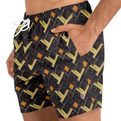  Just Being You, Your Way!-Activewear for Dudes | Look and feel like a Rivera playboy in these all-over-printed classic swimming trunks!-Swim Trunks - AOP - CC P0P1P2P3