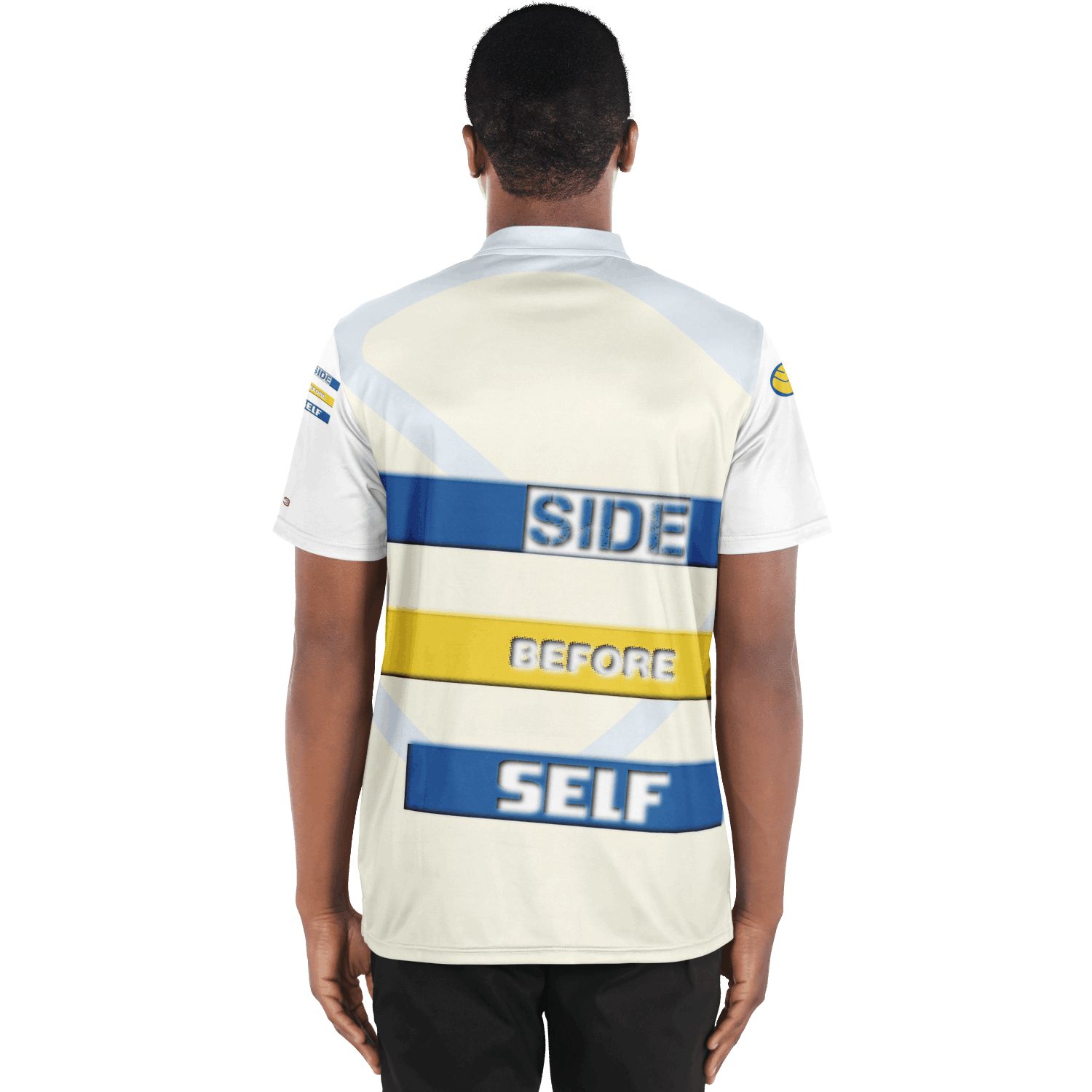  Just Being You, Your Way!-Avctivewear for Dudes | Side Before Self Polo Shirt, Blade Collar-Blade Collar Polo Shirt - AOP - SBS P0P1P2P3