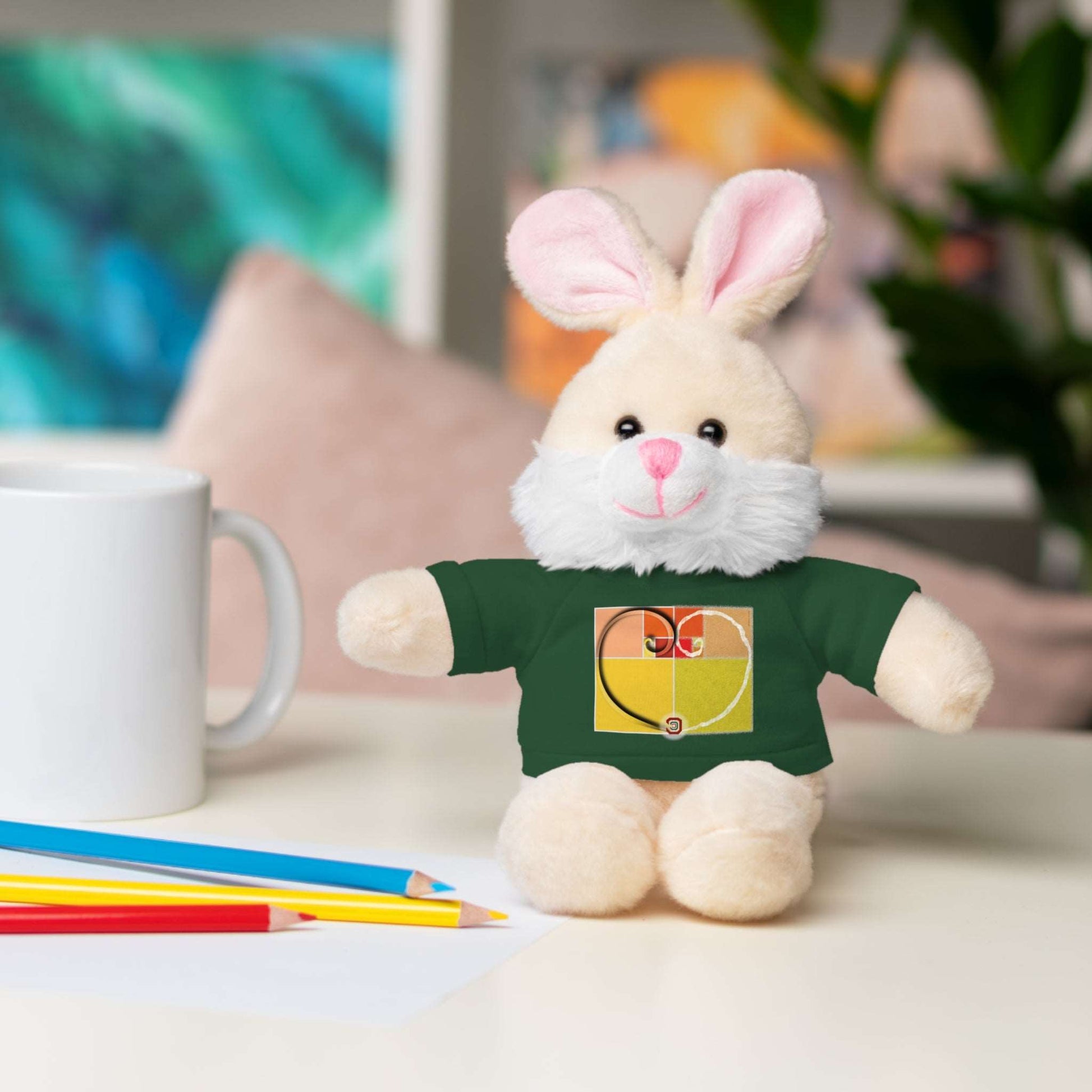 Baby Comforters | Adorable plush animal toy with T-Shirt and free personalized text Just Being You, Your Way!