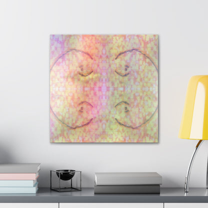  Just Being You, Your Way!-Canvas Wall Art | Four fish in a rainbow-colored sea captures the beauty and mystery of the deep-Canvas Print - 4F P0P1P2P3