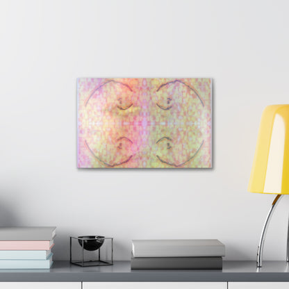  Just Being You, Your Way!-Canvas Wall Art | Four fish in a rainbow-colored sea captures the beauty and mystery of the deep-Canvas Print - 4F P0P1P2P3