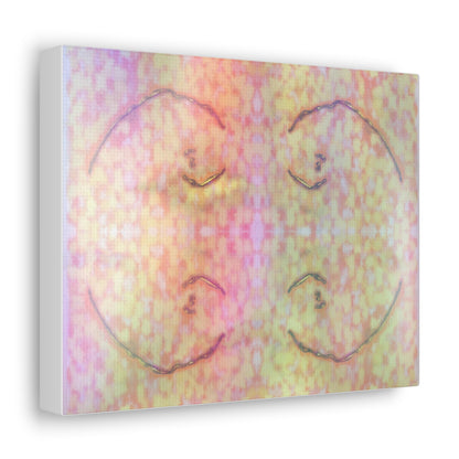  Just Being You, Your Way!-Canvas Wall Art | Four fish in a rainbow-colored sea captures the beauty and mystery of the deep-Canvas Print - 4F P0P1P2P3