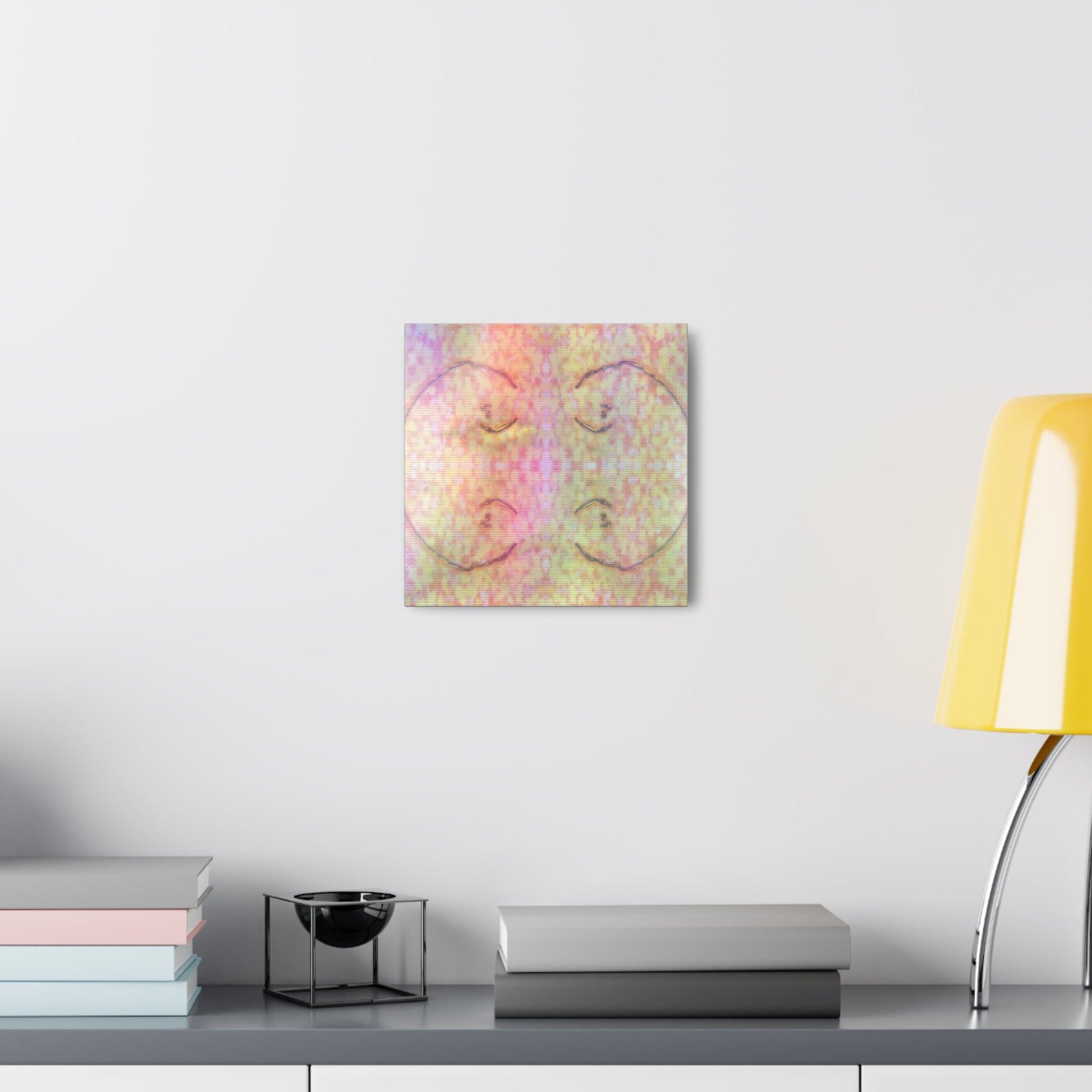  Just Being You, Your Way!-Canvas Wall Art | Four fish in a rainbow-colored sea captures the beauty and mystery of the deep-Canvas Print - 4F P0P1P2P3