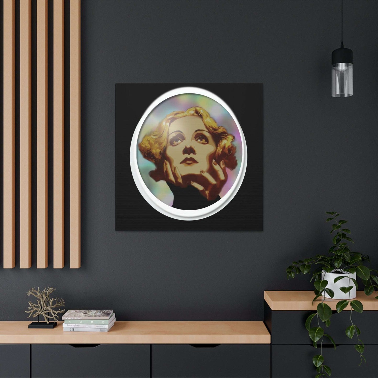  Just Being You, Your Way!-Canvas Wall Art | Marlene Dietrich captures the beauty and mystery of this Hollywood Diva-Canvas Print - MD P0P1P2P3