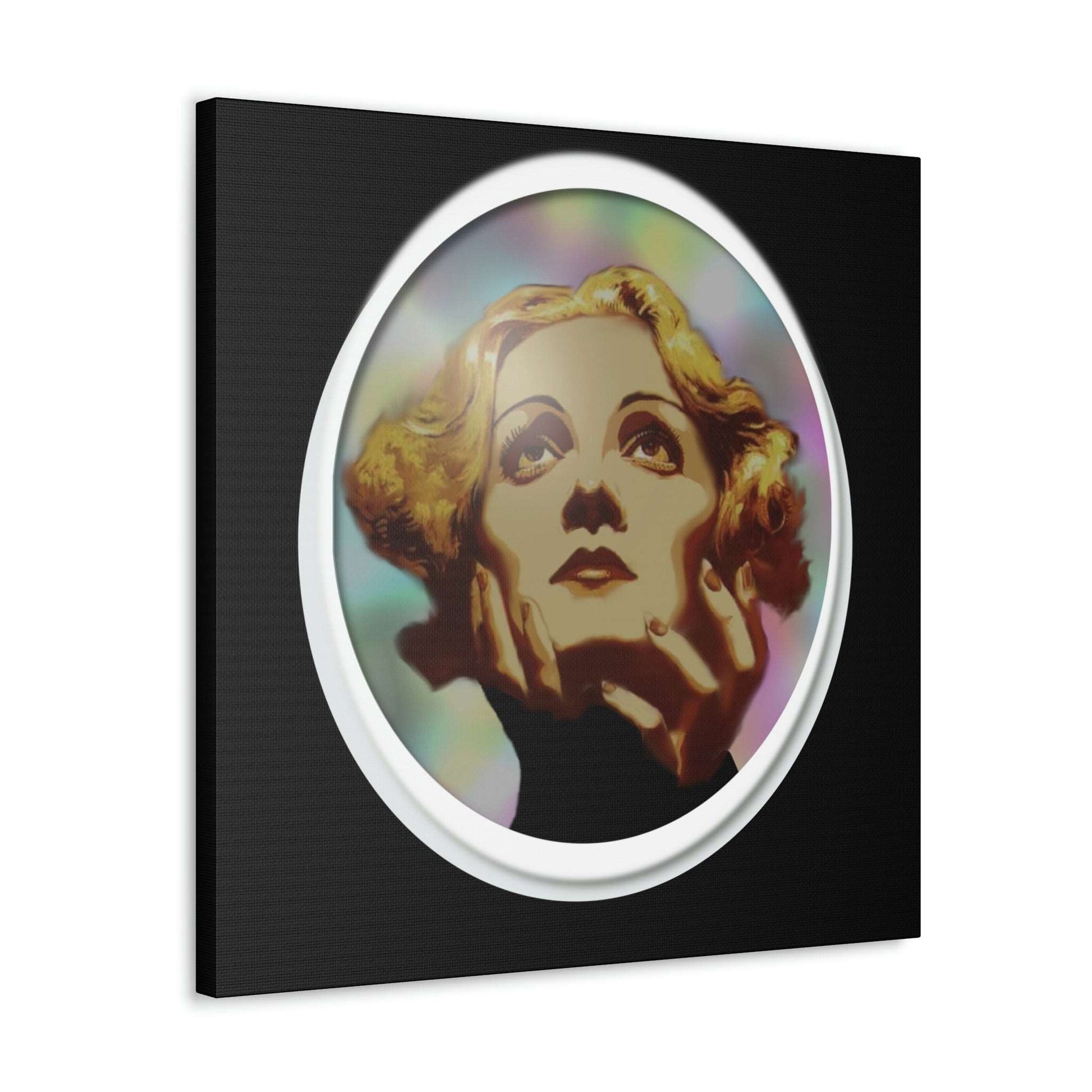  Just Being You, Your Way!-Canvas Wall Art | Marlene Dietrich captures the beauty and mystery of this Hollywood Diva-Canvas Print - MD P0P1P2P3