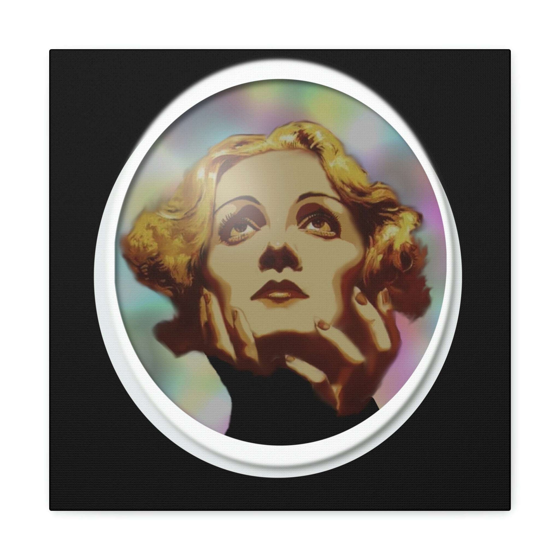  Just Being You, Your Way!-Canvas Wall Art | Marlene Dietrich captures the beauty and mystery of this Hollywood Diva-Canvas Print - MD P0P1P2P3