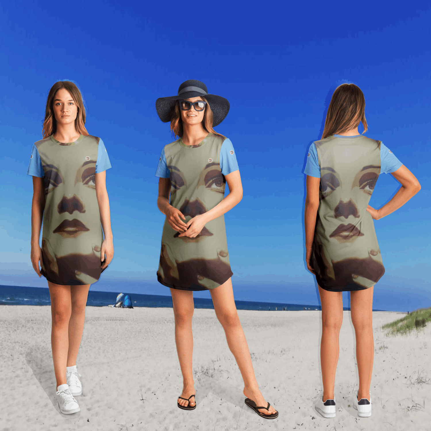  Just Being You, Your Way!-Casualwear for Divas | The T-Shirtdress you need in your closet: comfy, cute, and in loads of colors-T-Shirt Dress - AOP - MIX P0P1P2P3