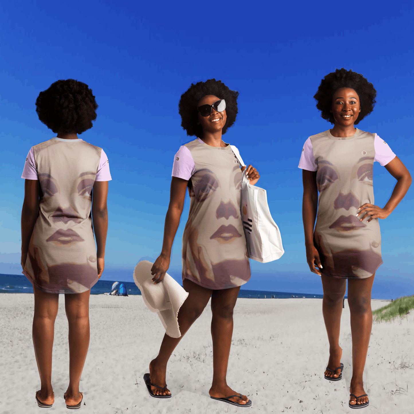  Just Being You, Your Way!-Casualwear for Divas | The T-Shirtdress you need in your closet: comfy, cute, and in loads of colors-T-Shirt Dress - AOP - MIX P0P1P2P3