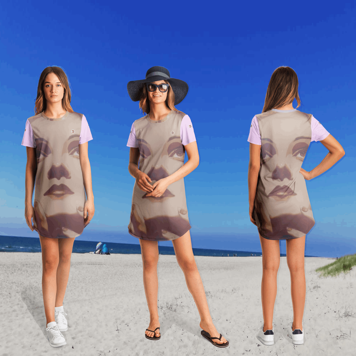  Just Being You, Your Way!-Casualwear for Divas | The T-Shirtdress you need in your closet: comfy, cute, and in loads of colors-T-Shirt Dress - AOP - MIX P0P1P2P3