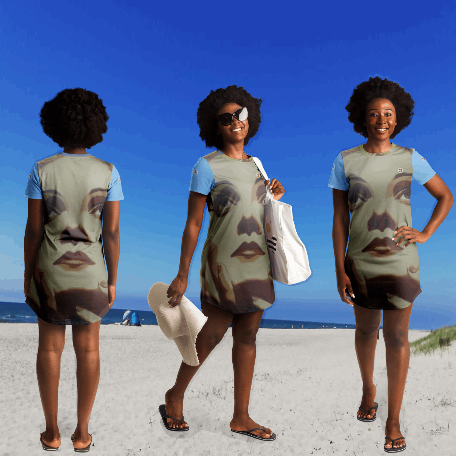  Just Being You, Your Way!-Casualwear for Divas | The T-Shirtdress you need in your closet: comfy, cute, and in loads of colors-T-Shirt Dress - AOP - MIX P0P1P2P3