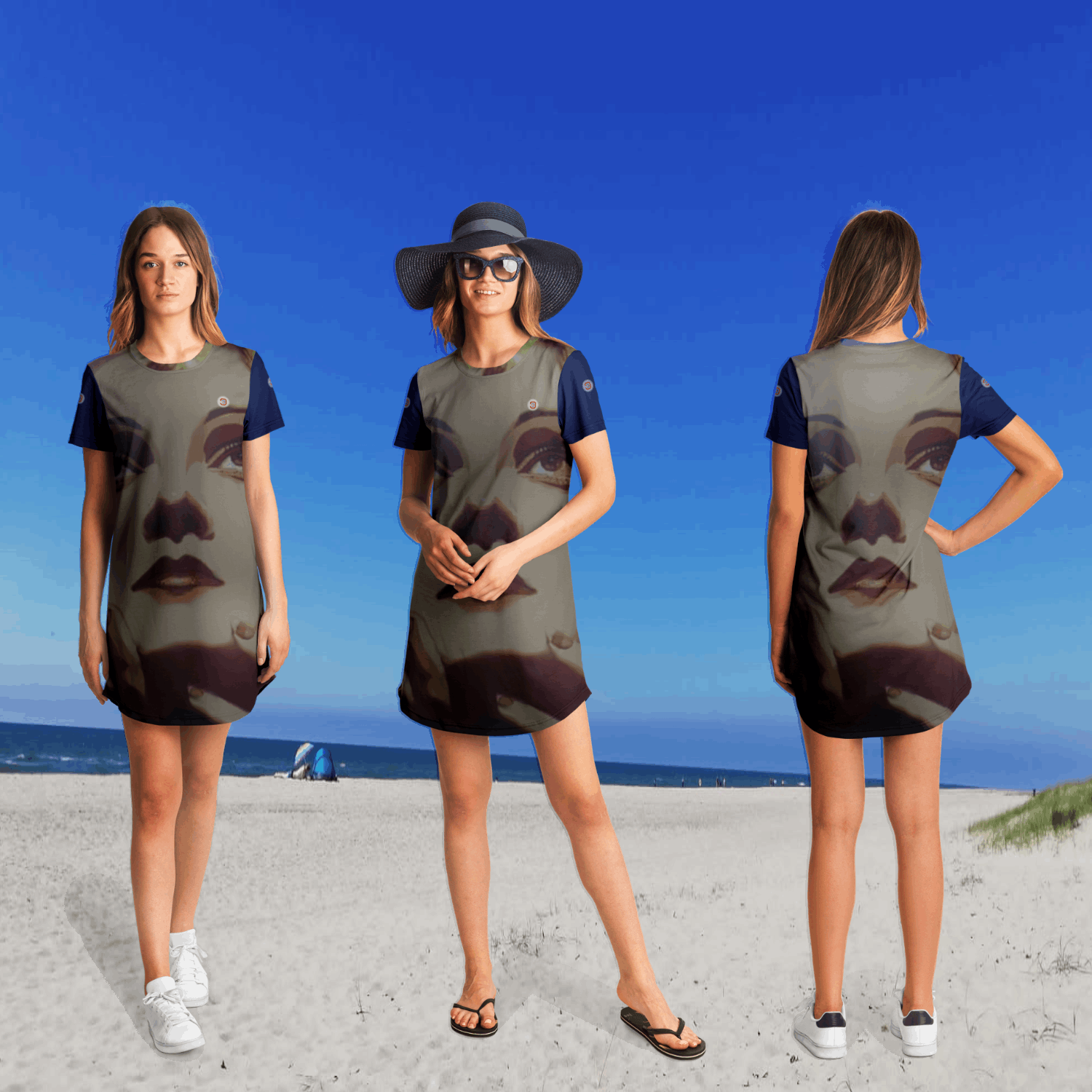  Just Being You, Your Way!-Casualwear for Divas | The T-Shirtdress you need in your closet: comfy, cute, and in loads of colors-T-Shirt Dress - AOP - MIX P0P1P2P3