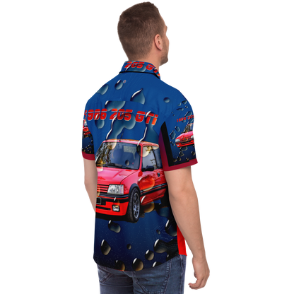  Just Being You, Your Way!-Casualwear for Dudes | 205 GTi short sleeved garage shirt-Short Sleeve Garage Shirt - AOP - 205 GTi P0P1P2P3