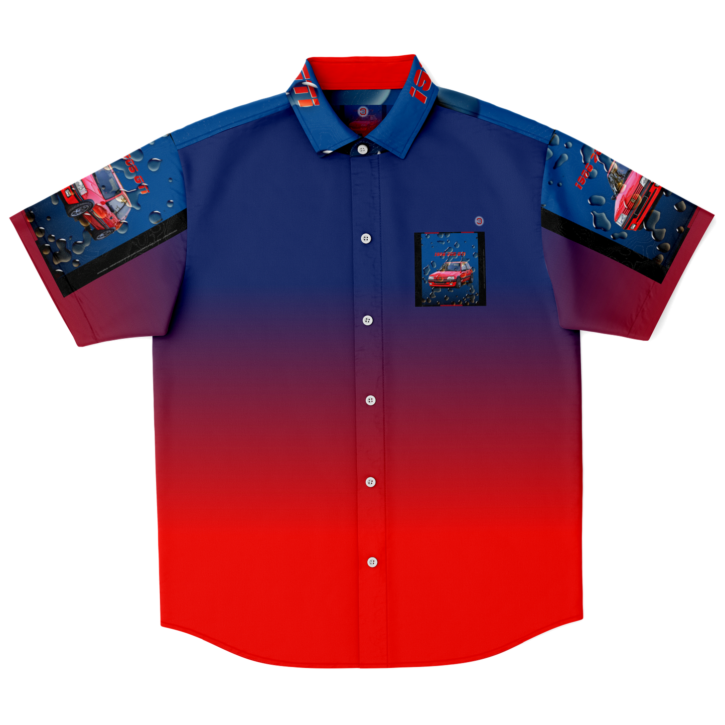  Just Being You, Your Way!-Casualwear for Dudes | 205 GTi short sleeved garage shirt-Short Sleeve Garage Shirt - AOP - 205 GTi P0P1P2P3