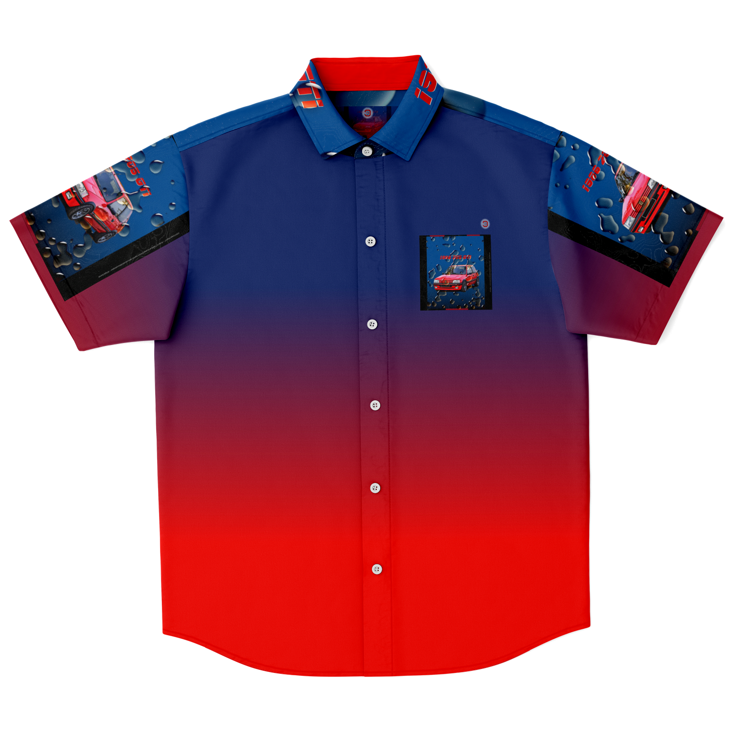  Just Being You, Your Way!-Casualwear for Dudes | 205 GTi short sleeved garage shirt-Short Sleeve Garage Shirt - AOP - 205 GTi P0P1P2P3