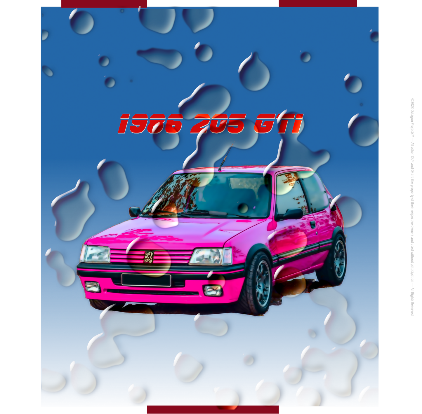  Just Being You, Your Way!-Casualwear for Dudes | 205 GTi short sleeved garage shirt-Short Sleeve Garage Shirt - AOP - 205 GTi P0P1P2P3