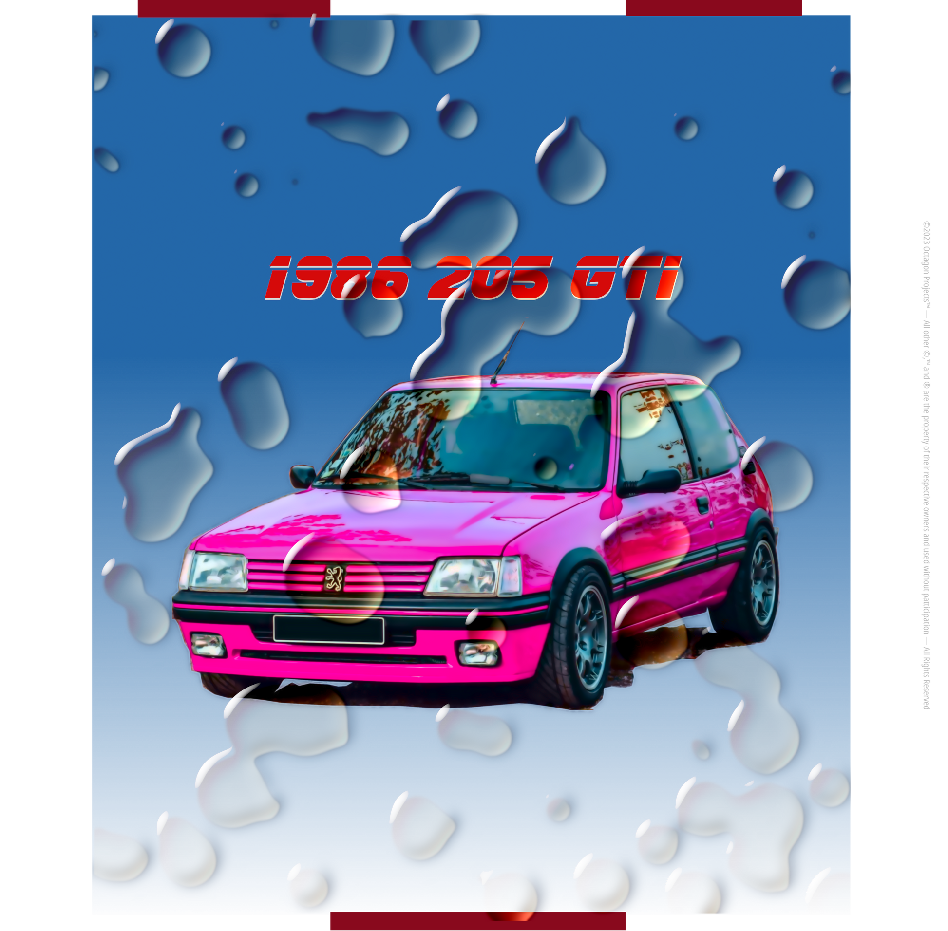  Just Being You, Your Way!-Casualwear for Dudes | 205 GTi short sleeved garage shirt-Short Sleeve Garage Shirt - AOP - 205 GTi P0P1P2P3