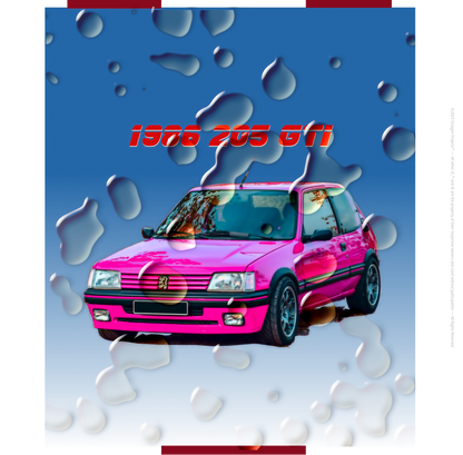  Just Being You, Your Way!-Casualwear for Dudes | 205 GTi short sleeved garage shirt-Short Sleeve Garage Shirt - AOP - 205 GTi P0P1P2P3