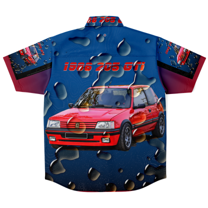  Just Being You, Your Way!-Casualwear for Dudes | 205 GTi short sleeved garage shirt-Short Sleeve Garage Shirt - AOP - 205 GTi P0P1P2P3