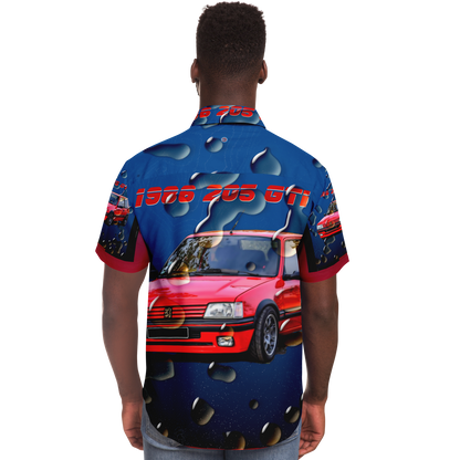  Just Being You, Your Way!-Casualwear for Dudes | 205 GTi short sleeved garage shirt-Short Sleeve Garage Shirt - AOP - 205 GTi P0P1P2P3