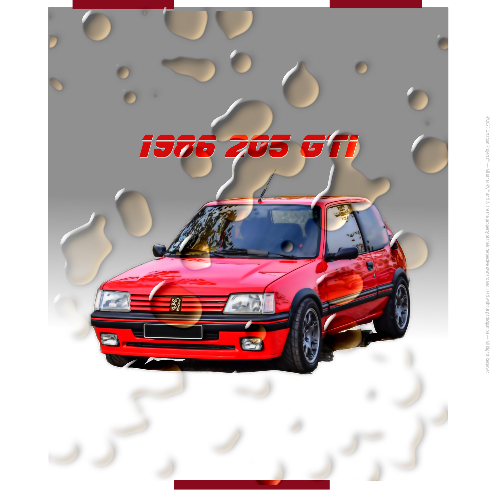  Just Being You, Your Way!-Casualwear for Dudes | 205 GTi short sleeved garage shirt-Short Sleeve Garage Shirt - AOP - 205 GTi P0P1P2P3