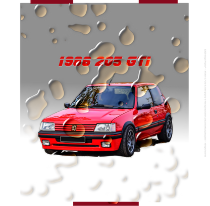  Just Being You, Your Way!-Casualwear for Dudes | 205 GTi short sleeved garage shirt-Short Sleeve Garage Shirt - AOP - 205 GTi P0P1P2P3