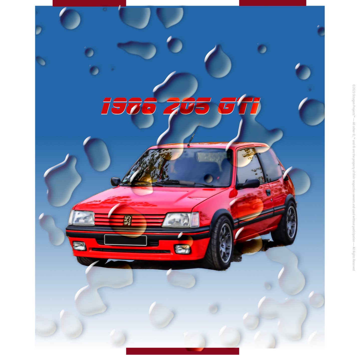  Just Being You, Your Way!-Casualwear for Dudes | 205 GTi short sleeved garage shirt-Short Sleeve Garage Shirt - AOP - 205 GTi P0P1P2P3