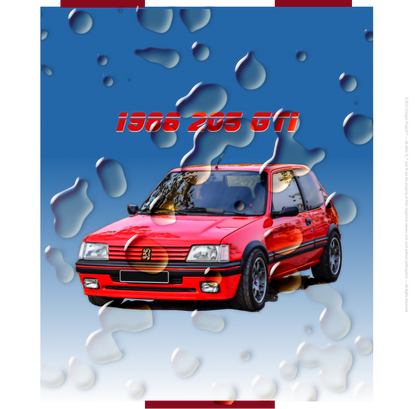  Just Being You, Your Way!-Casualwear for Dudes | 205 GTi short sleeved garage shirt-Short Sleeve Garage Shirt - AOP - 205 GTi P0P1P2P3